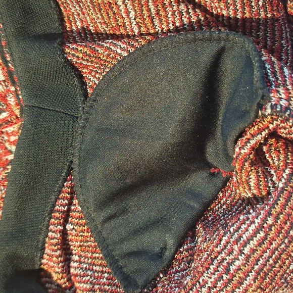 Ming Wang Red and Black Plaid Cardigan Jacket Size M - Picture 10 of 12